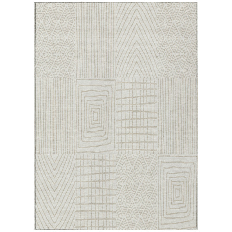  Machine Washable Indoor/Outdoor Chantille ACN990 Green Area Rug, Rectangle 10' x 14'