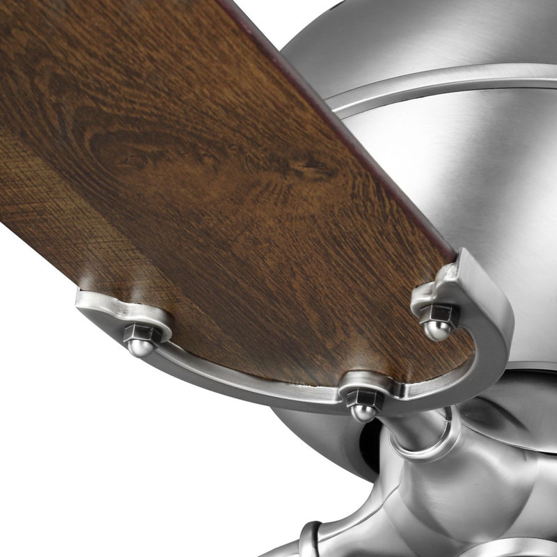 Royer 56'' Ceiling Fan, Antique Nickel with Brown Blades