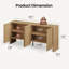 Armoire de buffet 69,7 "avec 4 portes, buffet moderne