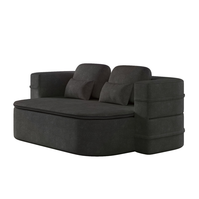 Canapé-lit pliable 75 po 2-en-1, canapé-lit convertible en mousse avec couverture multifonctionnelle, canapé-lit pliant en chenille, canapé-lit pour salon