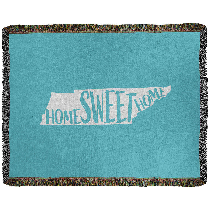 Jeté en coton tissé tennessee doux, l 37 po x L 52 po, Bleu sarcelle