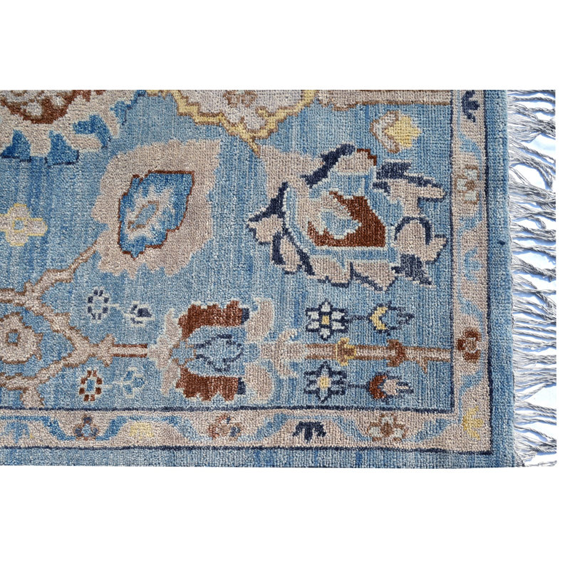 Rectangle Hand Knotted Wool Area Rug