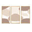 Shapes in Earth Tones I - 3 pièces, cadre flottant, impression sur toile-1340594898-1340594899