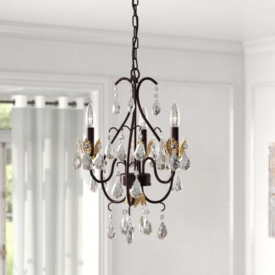 Lustre classique à 3 lumières de style bougie Assil Caleigh