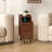 Solid Wood End Table w/ Pull-out Tray & 2 Storage Drawers Cable Management-1761271744