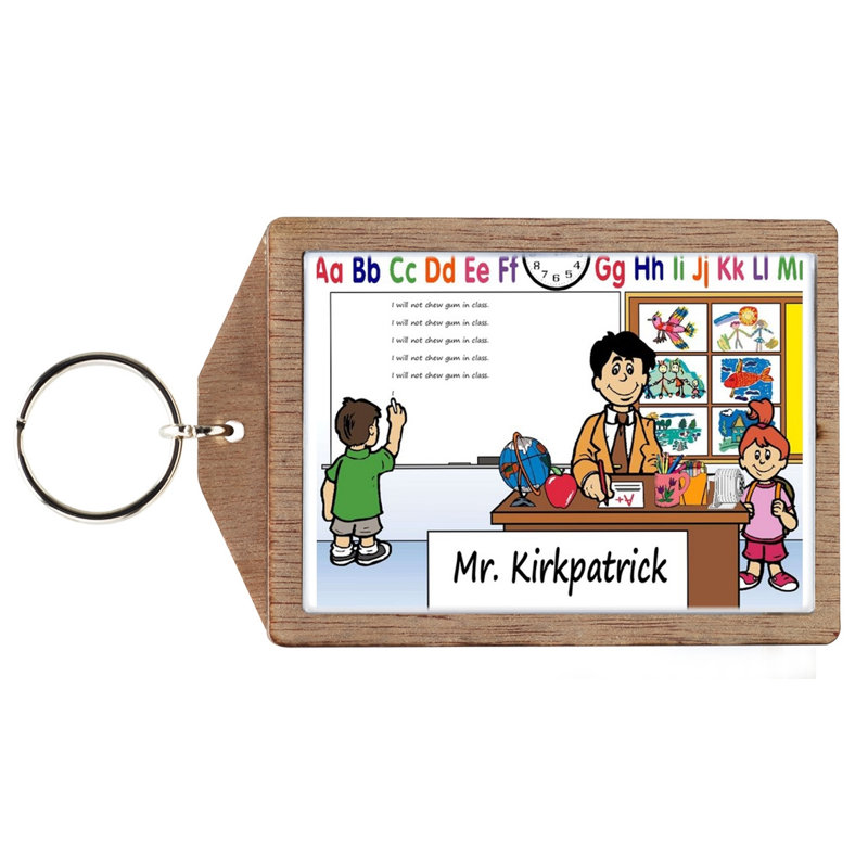 Personalized Teacher - Porte-clés en bois pour homme, Oui