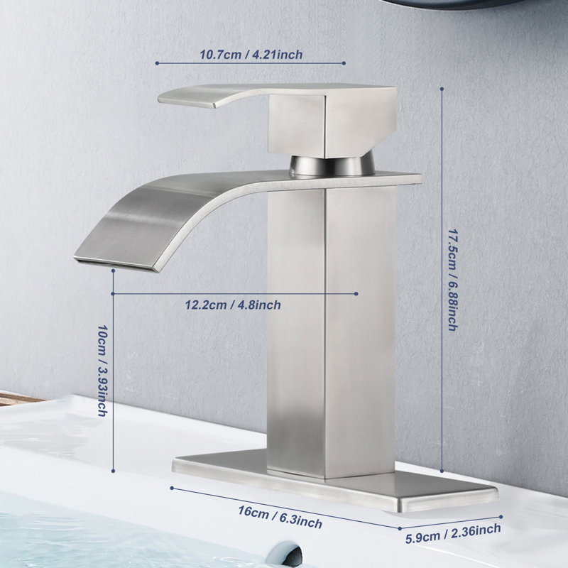 Single-handle Bathroom Faucet, Brushed Nickel