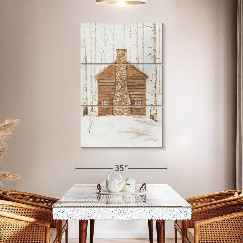Lilie Wintery Cabin, 65" H x 42" W