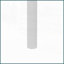 Table basse contemporaine en verre trempé gris avec pieds en métal blanc, facile à nettoyer et amp; Capacité de 220 lb-121049110