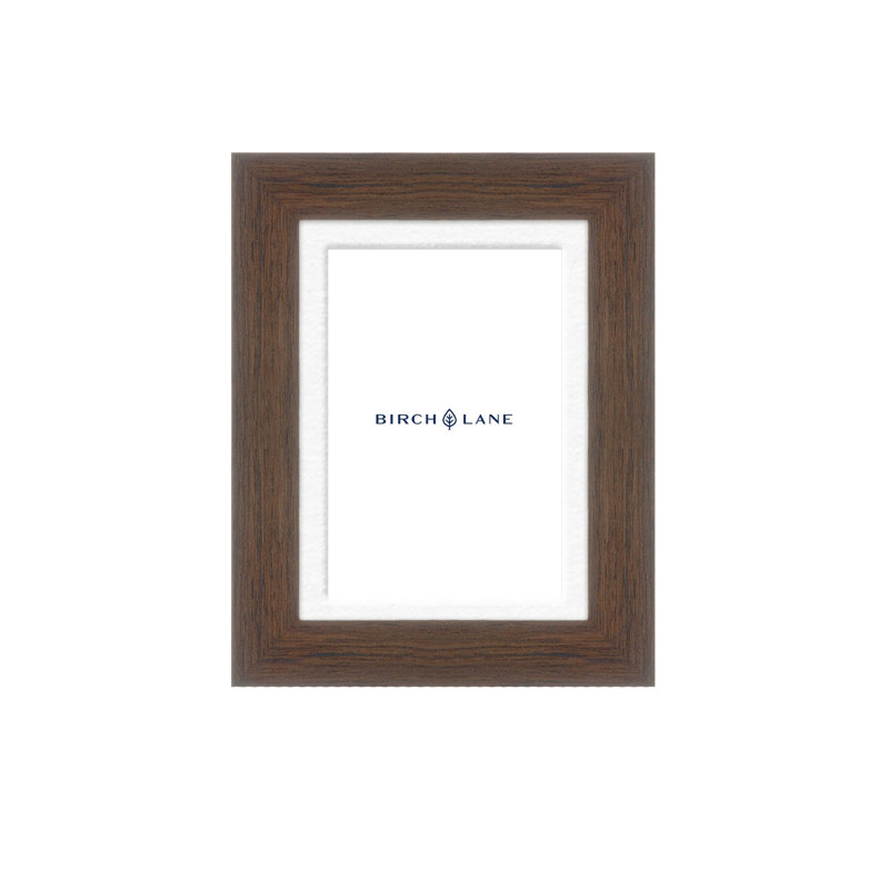 Wood Picture Frame with Mat, Chrome, 4" x 6", 5" x 7"