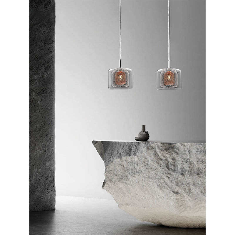 Aahil 1 - Light Chrome Unique/Statement Pendant