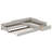 Lit simple en forme de L avec lit gigogne et tiroir, structure de lit de jour double tapissier, base de lit d'angle