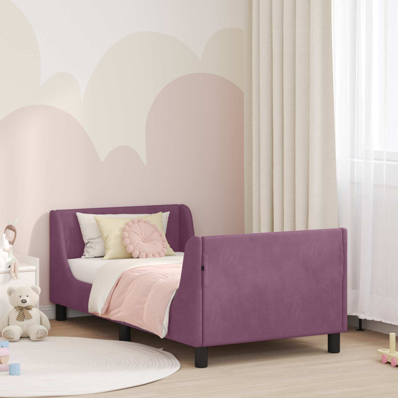 Bed Frame, Purple/Black, European Toddler (80 x 160cm)