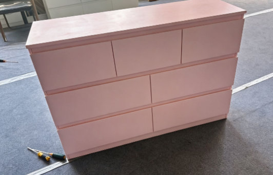Commode 7 tiroirs, Pink