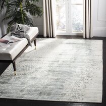 Etching Machine Woven Beige Area Rug