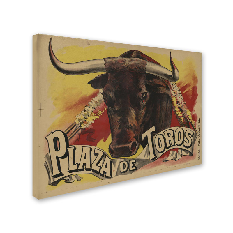 Plaza-de-toros-1893-reproduction sur toile tendue, H 14 po x l 19 po x P 2 po