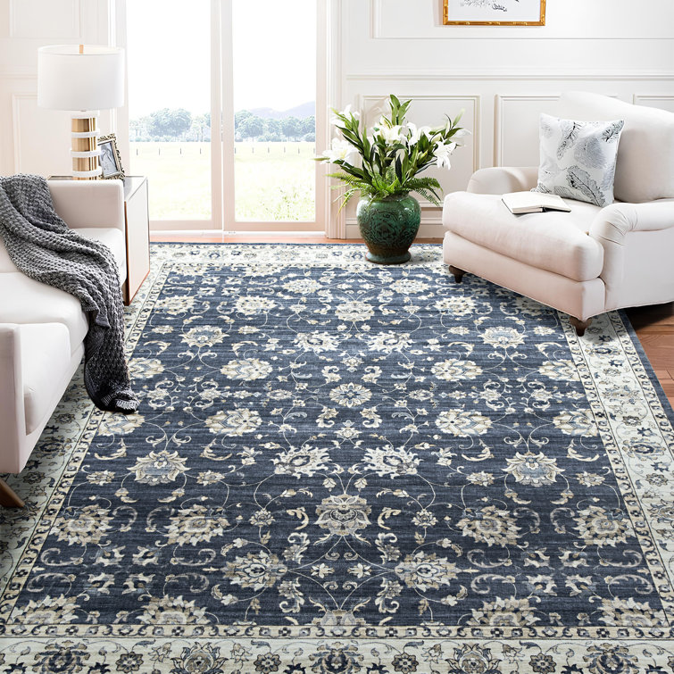 Cherita Machine Woven Polyester Oriental Area Rug