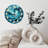 Ocean Wave Clock With Glowing Numbers