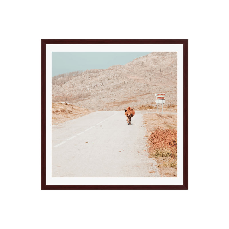 On The Road I by Ingrid Beddoes, No, White Floater Framed, 12" H x 12" W x 2" D