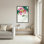 Tableau aquarelle fleur de lotus sur toile tendue, idéal pour décorer le salon, la chambre ou la maison.