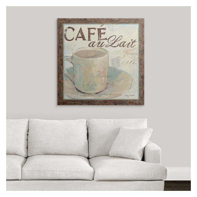 « café du matin i », reproduction d’impression avery tillmon, H 35 po x l 35 po x P 1,5 po, Toile