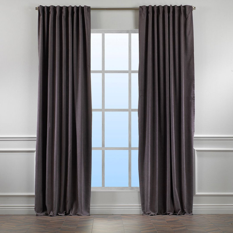 Lined Blackout Extra Long & Extra Wide Custom Made Decorative Single Panel, 52" W x 72" L, Gray