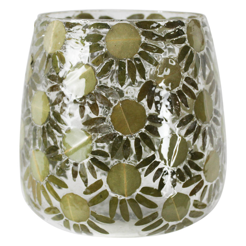 Enamel Leaf Pattern Hurricane - Lrg