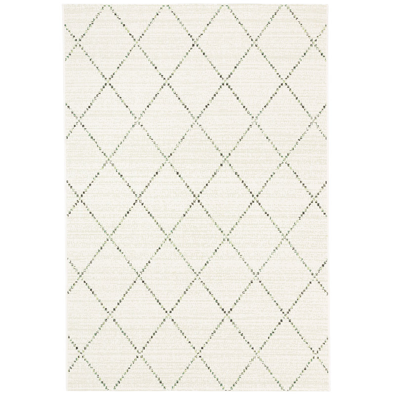 Joelle Rectangle Argyle Indoor / Outdoor Area Rug, Rectangle 140 x 200cm