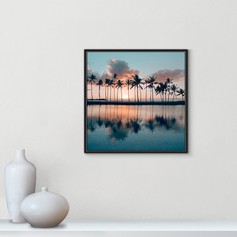«Big Island Palms» par Danita Delimont, H 25,5 po x l 25,5 po x P 2 po, Noir
