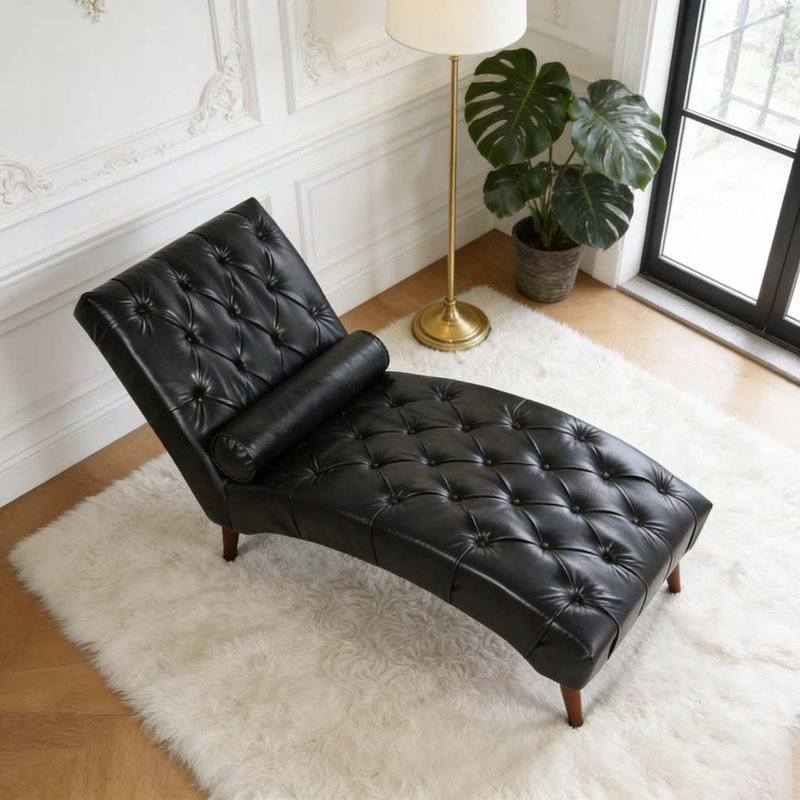 Chaise longue rembourrée