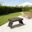Table portable pliante en osier, brun-1663691482