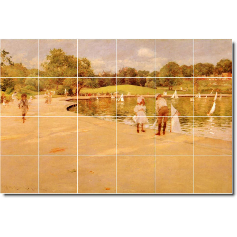 Carreau de céramique décorative 36 po x 24 po 6 po x 6 po, Bord de l'eau 01556