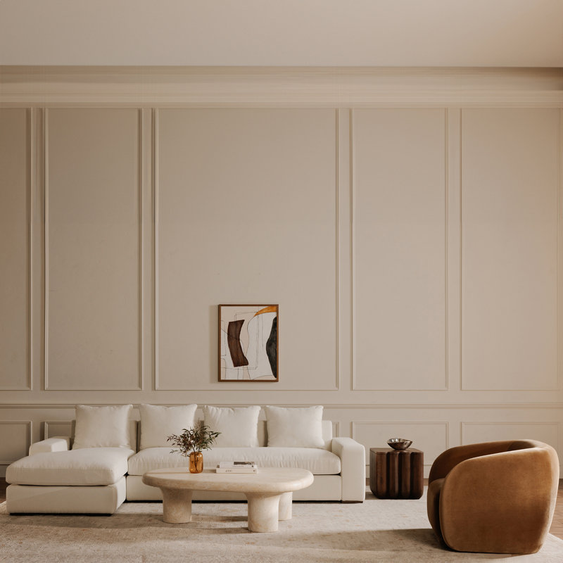 Thomas Sectional, Left Hand Facing, Alabaster Crypton Performance Weave