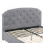 Tissu 1pc lit avec tiroir capitonné avec tête de lit et meubles de chambre à coucher-650604571-650604570