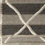 Tapis gris / noir / crème en laine noué à la main Leanna-462468601