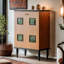 Armoire d'appoint élégante en bois rétro