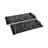 Dubach 18 and 22" Pratt Black Resin Rectangle Trays, 2"H, Abstract Pattern, Set of 2 - 22" x 10" x 2"