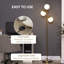 Lampe sur pied moderne à 3 lumières pour le salon, lampe sur pied pour chambre à coucher avec abat-jour sphérique, base en acier (ampoule non incluse), or