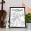 Stuttgart City Map - No Frame Print-1314639891