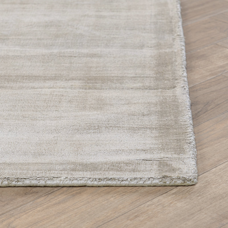 Berlin Distressed Handwoven Fabric Area Accent Rug, Dove Gray, Rectangle 2' x 3'