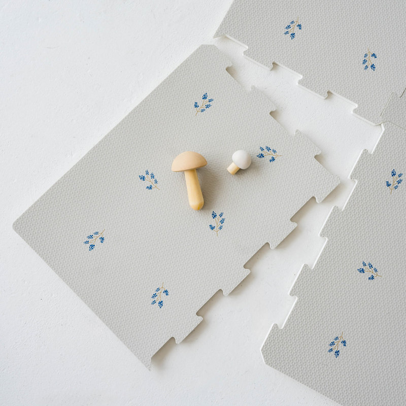 Baby & Kids EVA Foam Puzzle Mat, Blueberry Taupe