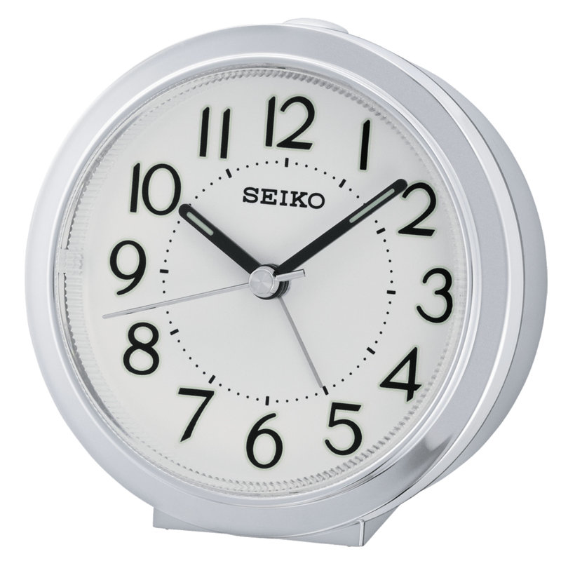 QHE146SLH Alarm Clock, Silver-Tone, Silver