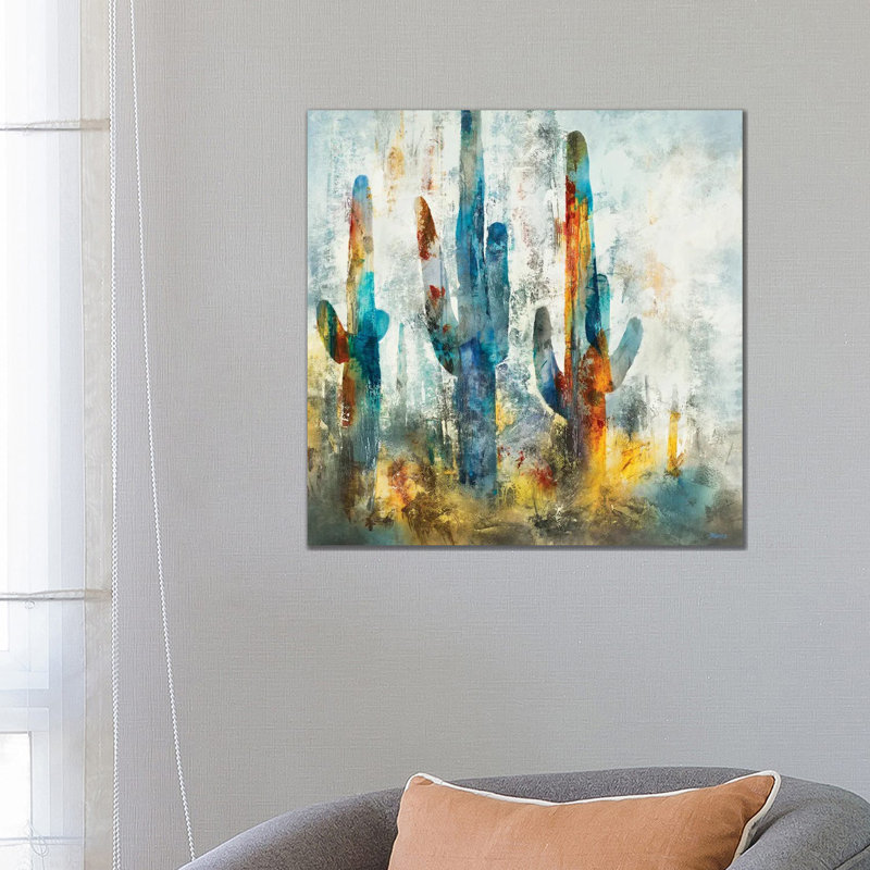 «Saguaro Forest» encadré par Scott Brems, H 26 po x l 26 po x P 1,5 po, Toile tendue, Non