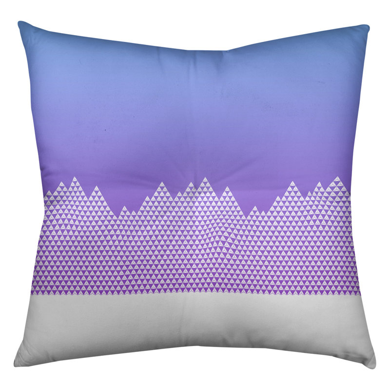 Katelyn Elizabeth Mountain Floor Pillow, 26" x 26", Blue/Purple