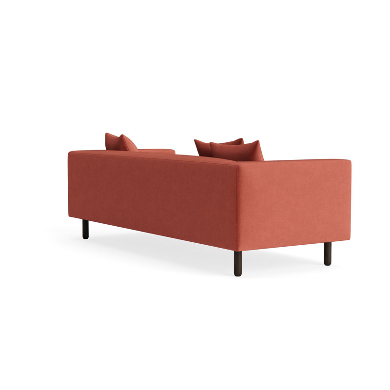 MTO - Mono 82" Sofa, Tomato Velvet