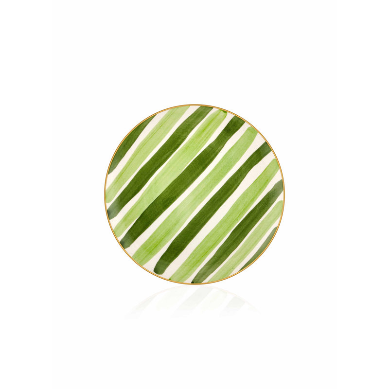 Assiette à dessert Serum, Vert / vert foncé / blanc