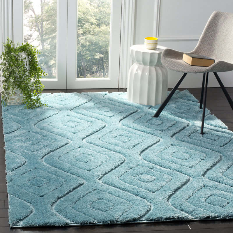 Ashburnham Olympia Shag Performance Geometric Rug, Rectangle 5'1" x 7'6"