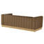 Canapé en velours de luxe Foxy avec bordure en laiton, l 87 po, entièrement assemblé-150373946