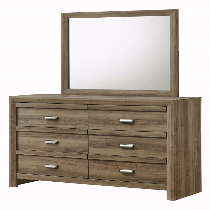 Mobilier de chambre à coucher 1 tiroir à 6 tiroirs de style contemporain en bois