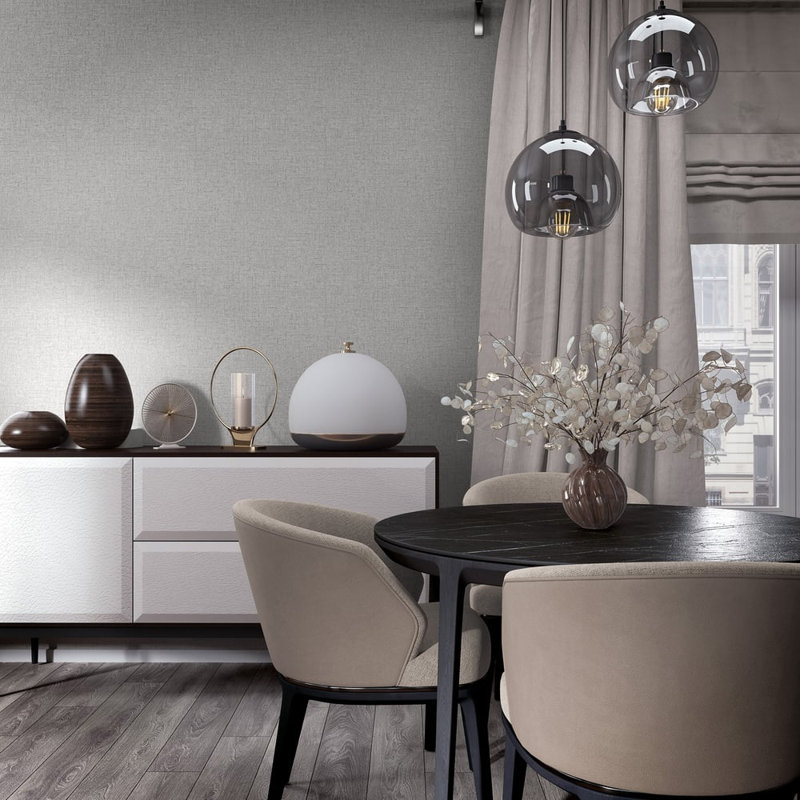 City Romance Collection Shimmery Accents Wallpaper Roll, Grey